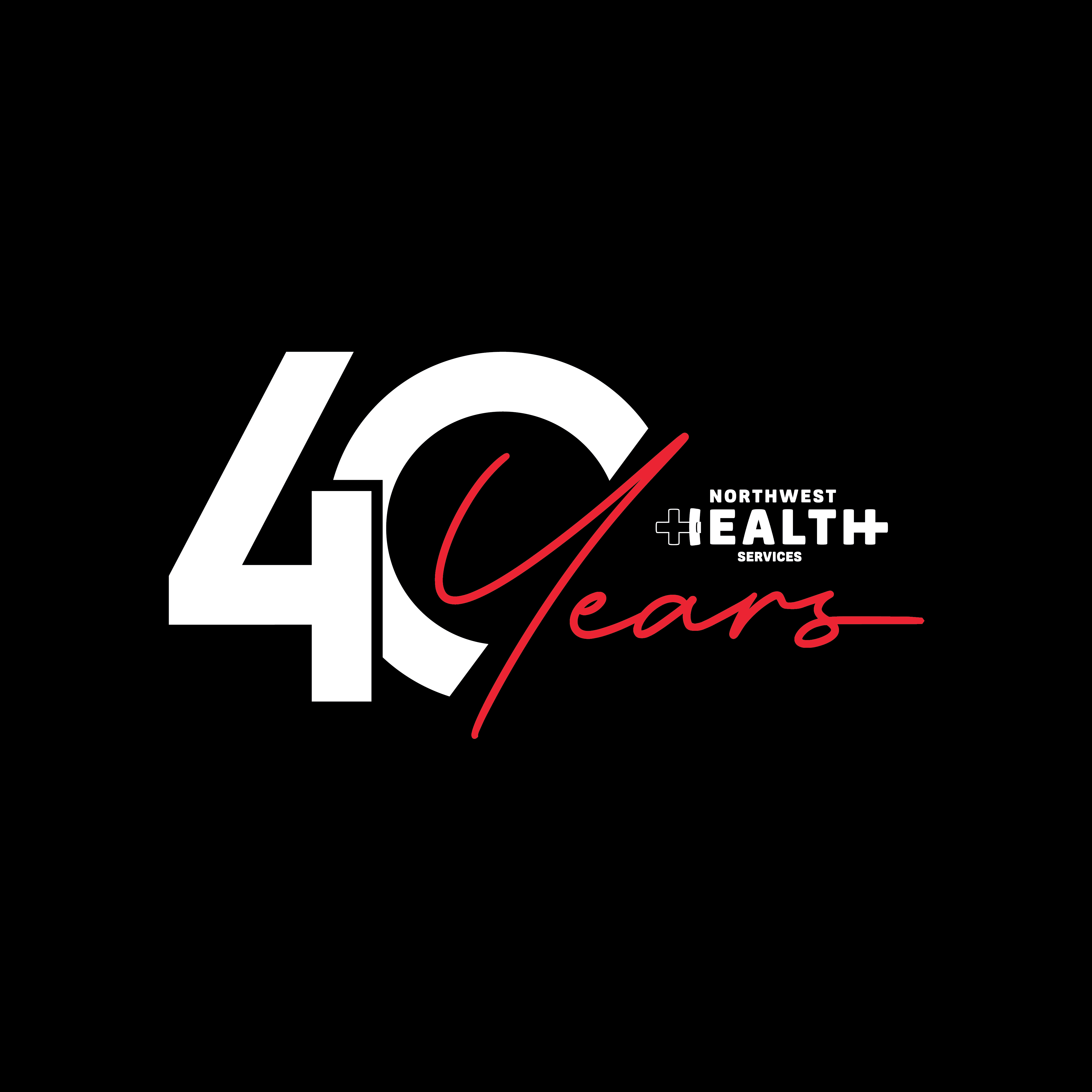 40 Year Logo Black Back